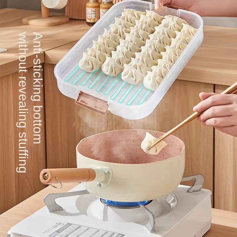 Dumpling storage box freezer box freezer frozen dumpling multi-layer food grade wonton box household dumpling tray crisper box