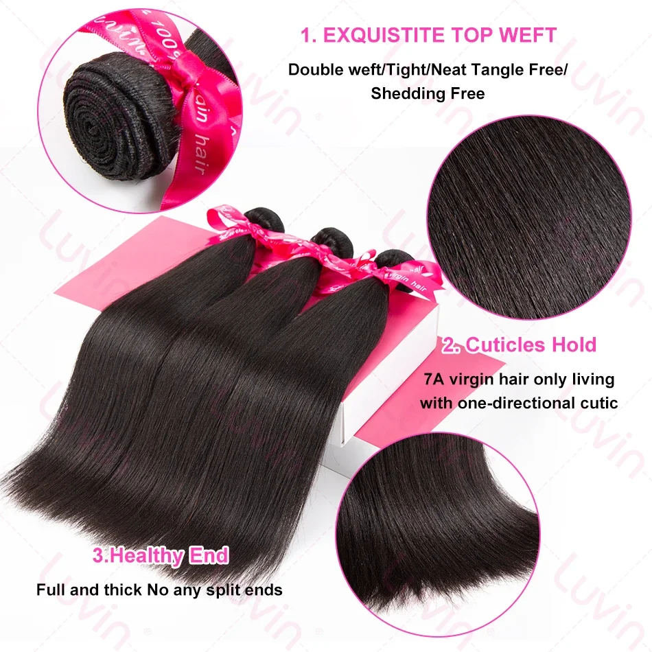 10A 32 34 36 40 بوصة حزم من شعر طبيعي مفرود غير المجهزة البرازيلي شعر ريمي نسج حزم موجة لحمة مزدوجة وصلات شعر