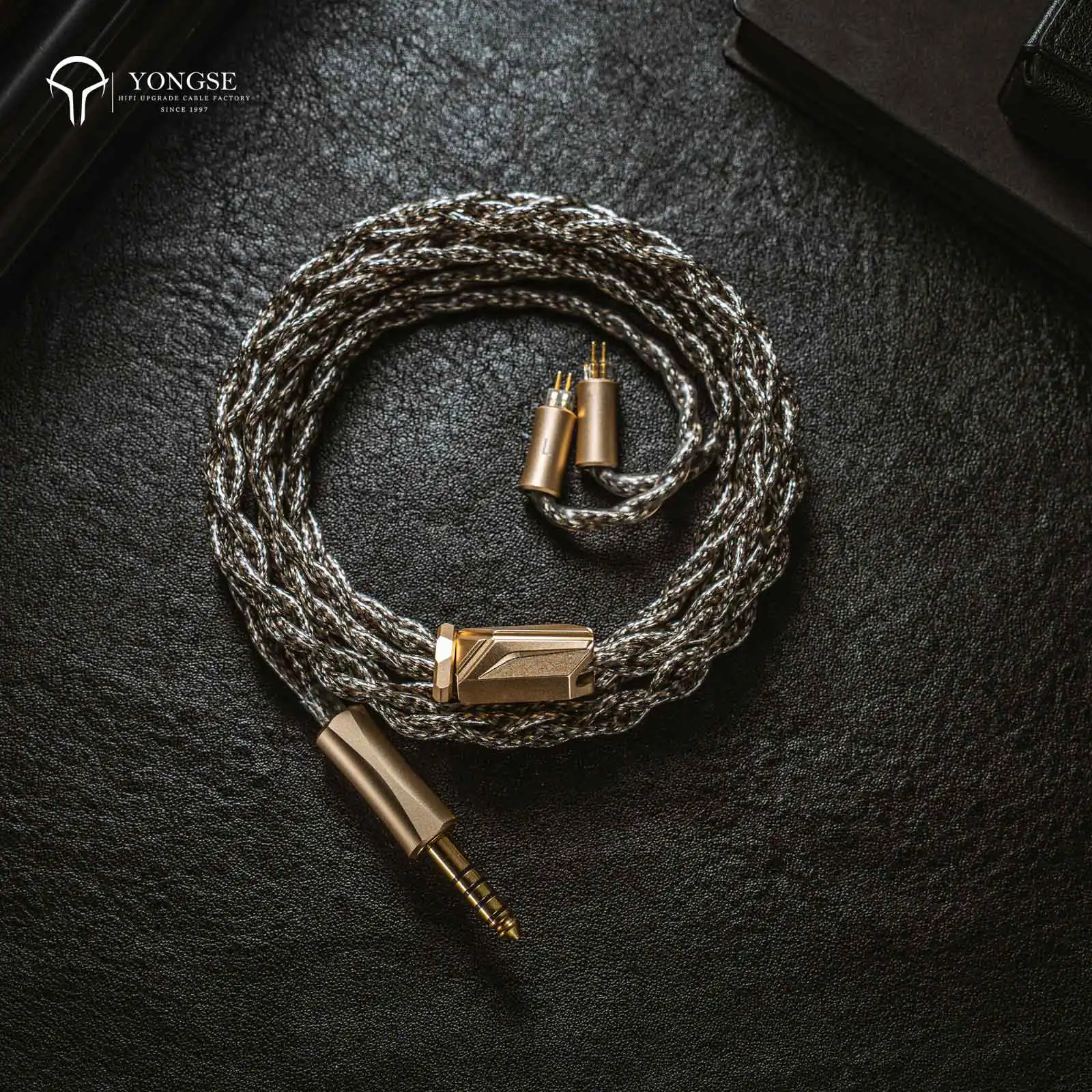 Yongse-Vanguard Earphones Cable Hybrid Single Crystal Copper & Silver-Plated Copper with Coaxial Insulation view 2