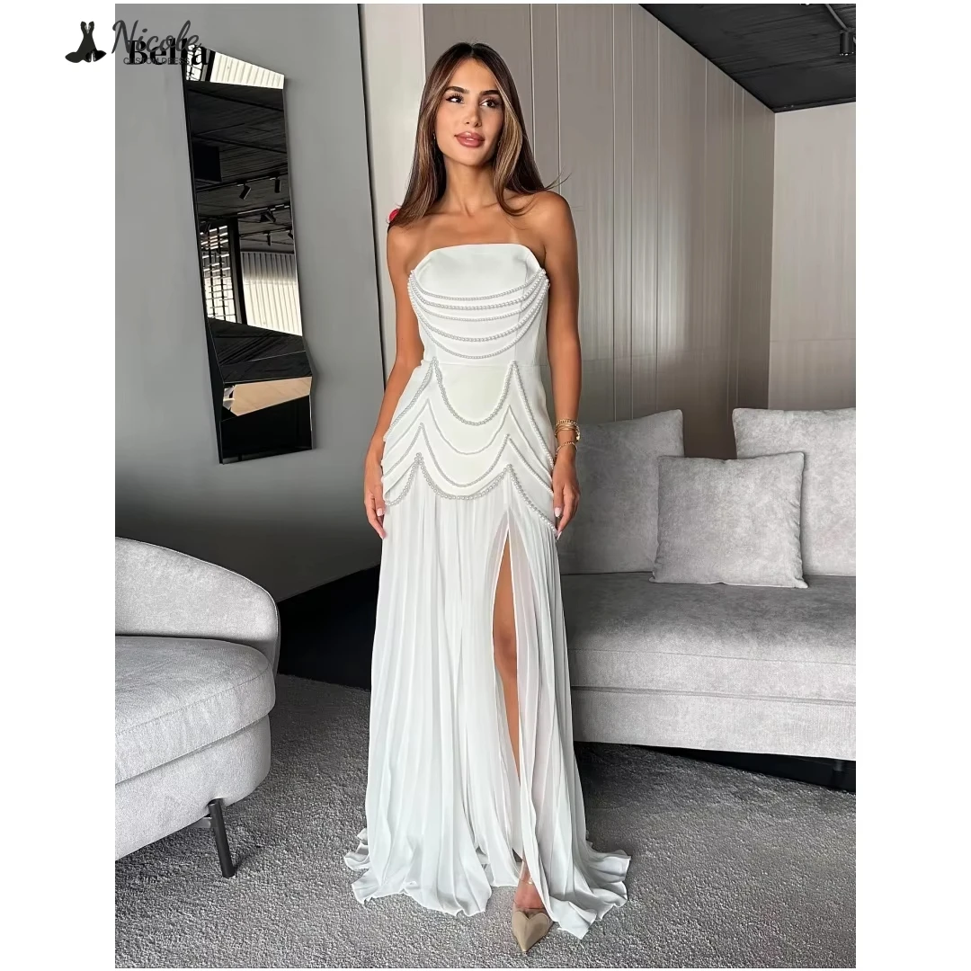 

Nicole Custom Made Dubai Wedding Guest Dresses 2025 Woman Evening Dress 2025 Luxury Designer Dresses for Special Occasions Slit