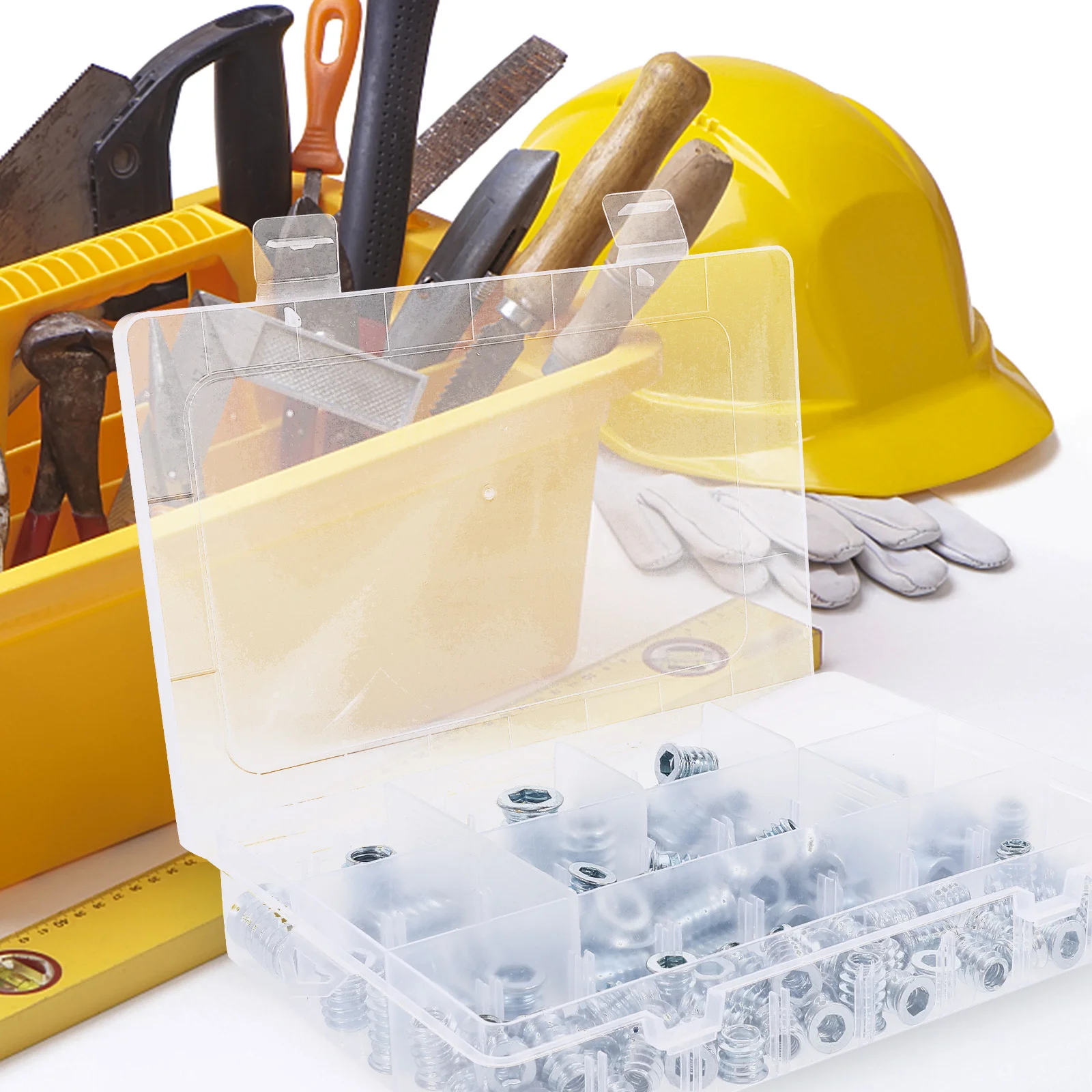 

100pcs Wood Nut Inserts Assorted 1/4-20 Threaded Inserts For Wood Furniture Fastener Screw-In Connector Hardware Nuts