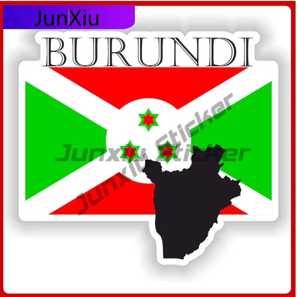 

Burundi Flag National Emblem Map Outline Vinyl Sticker Custom Vehicle Decals Emblems Adventure Motorcycle Stickers Car Bumper
