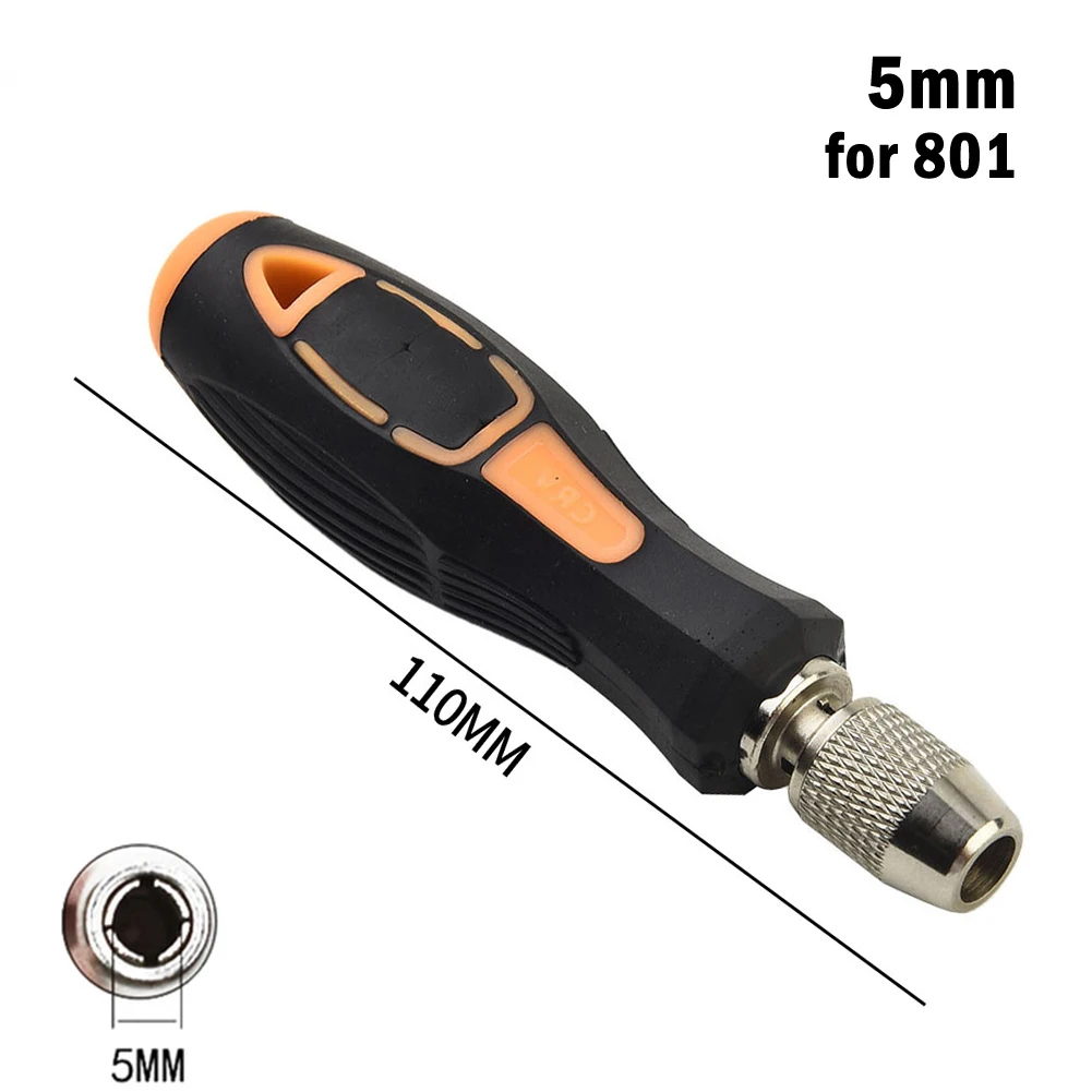 801 802 Screwdriver Bit Handle 5mm 6mm Portable Round Electric Screwdriver Bit Handle Self-locking Chuck