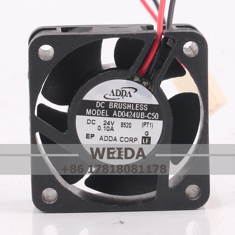 

AD0424UB-C50 Case Cooling Fan for ADDA DC24V 0.1a EC 40X40X20MM 4CM 4020 2-wire Inverter High Precision Double Ball Bearing Fan