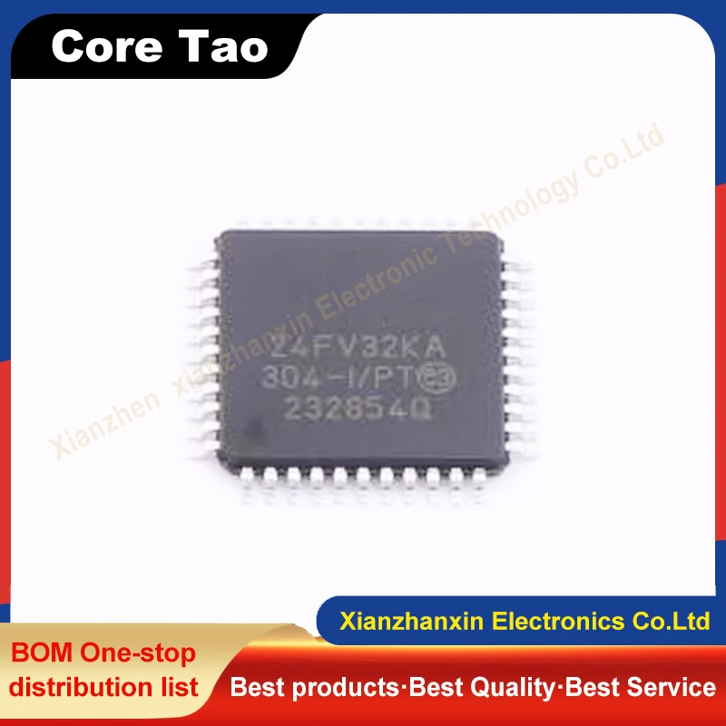 1pcs/lot PIC24FV32KA304-I/PT PIC24FV32KA304 24FV32KA QFP44 Microcontroller chips in stock