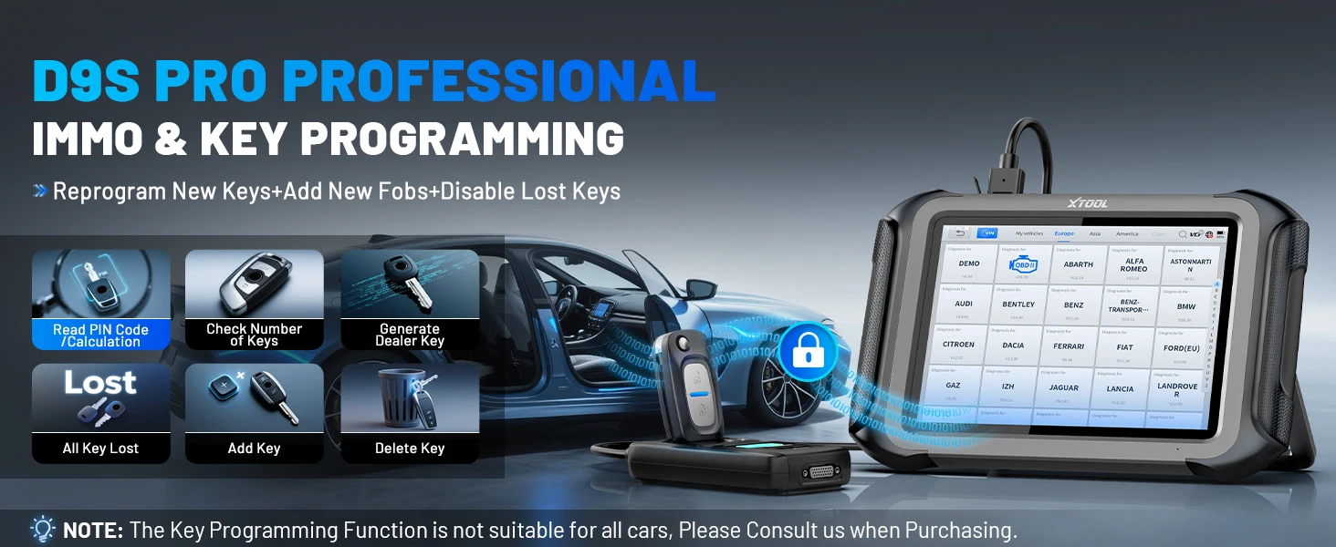 XTOOL D9S PRO Steuergeräte-Programmiergerät, Kfz-Diagnosegerät mit Topologiekarte 2026, Kfz-Scanner mit 45 Diensten, OBD2-Scanner – Detail 7