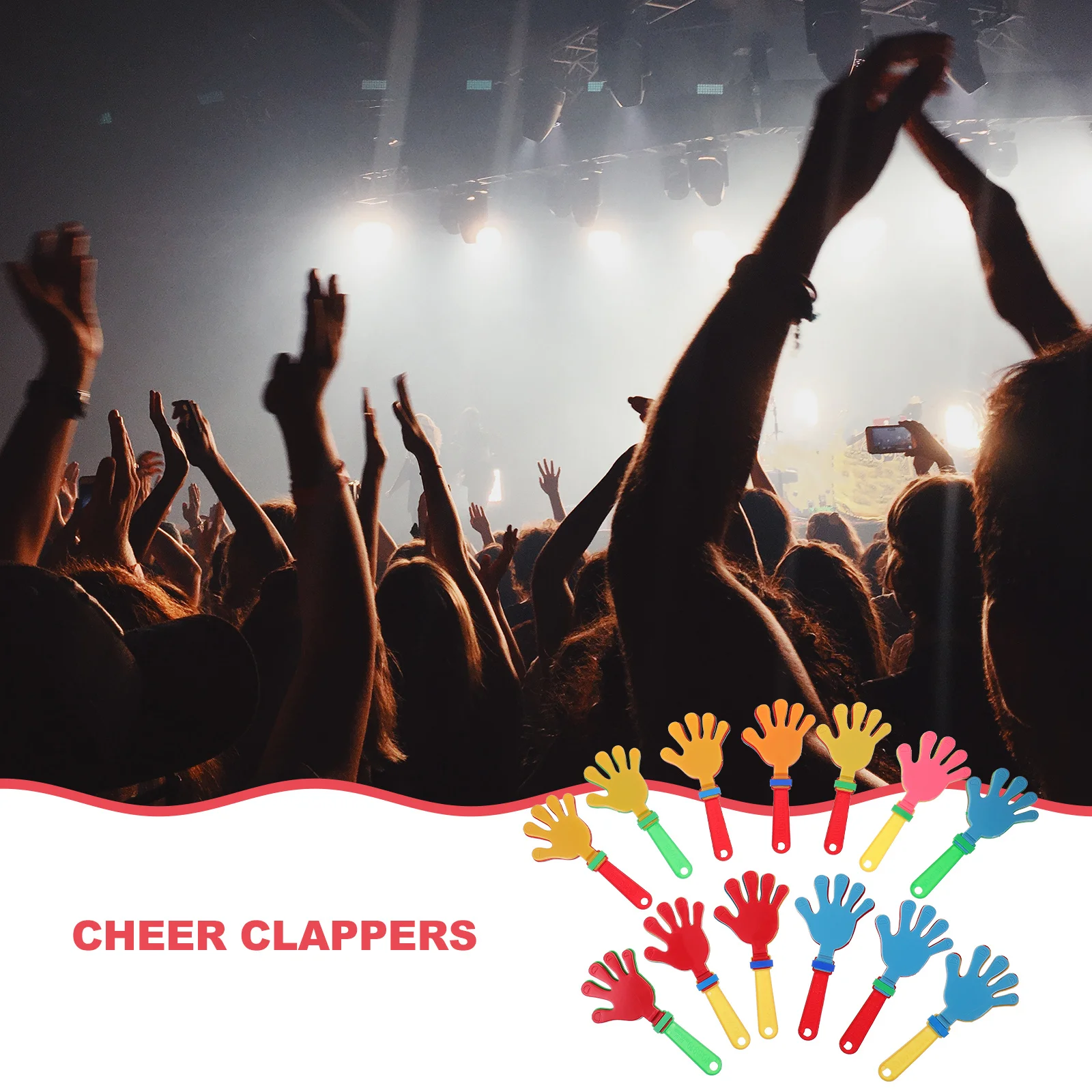 

24Pcs Hand Clappers Party Noise Makers Reliable ABS Material Loud Cheering Noisemakers for Festivals Sports Events Celebrations
