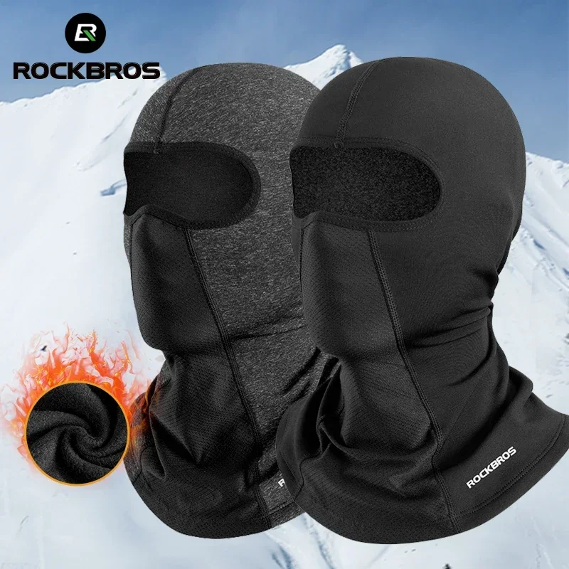 

ROCKBROS Winter Climbing Hiking Fleece Thermal Keep Warm Windproof Cycling Face Balaclava Running Fishing Skiing Hat Headwear