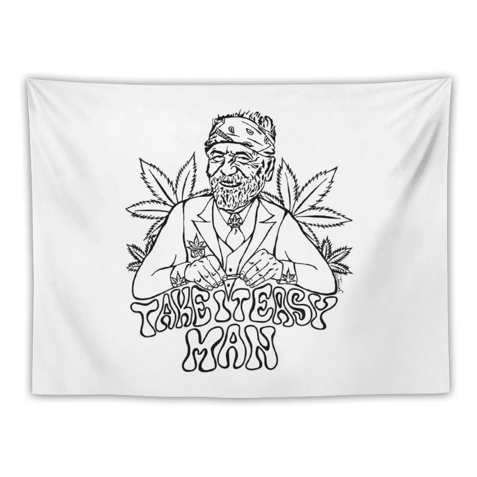 

Take It Easy, Man. Tapestry For Bedroom Outdoor Decoration Korean Room Decor Wall Art Tapestry