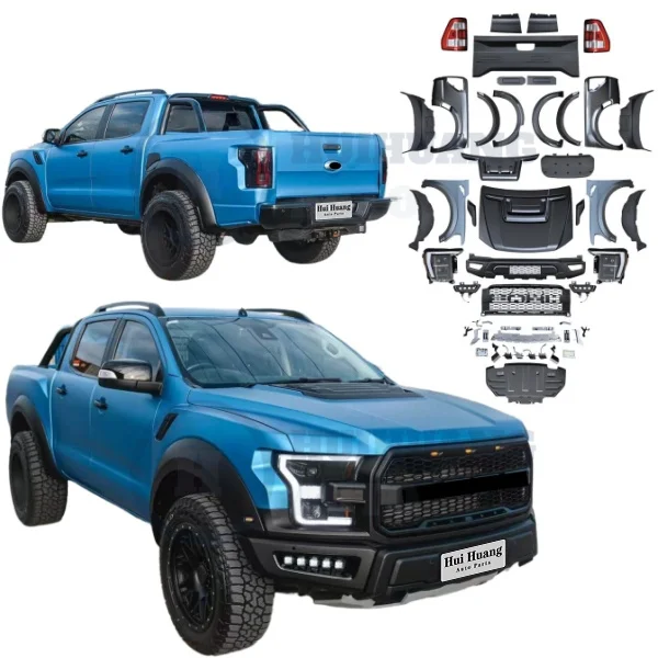

Perfect Fitment Automobile Car Accessories Facelift Body Kit Include Bumper for Ford Ranger T6 T7 T8 Upgrade F150 raptor