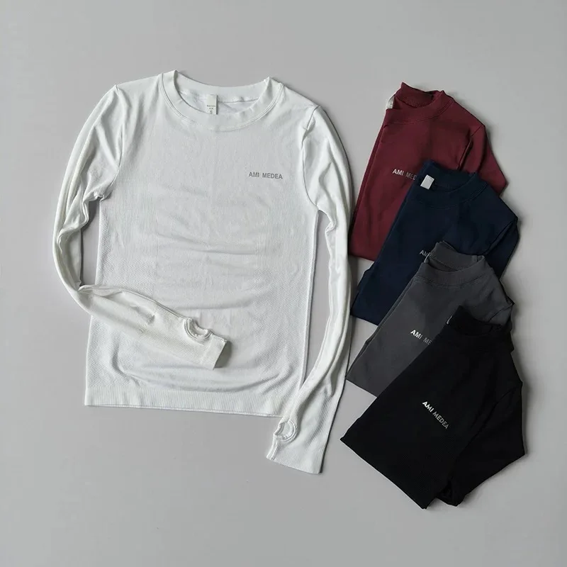 Women's High-Elastic, Quick-Drying, Breathable Long-Sleeve T-Shirt for Workout, Weightlifting, Running, Yoga, and Fitness