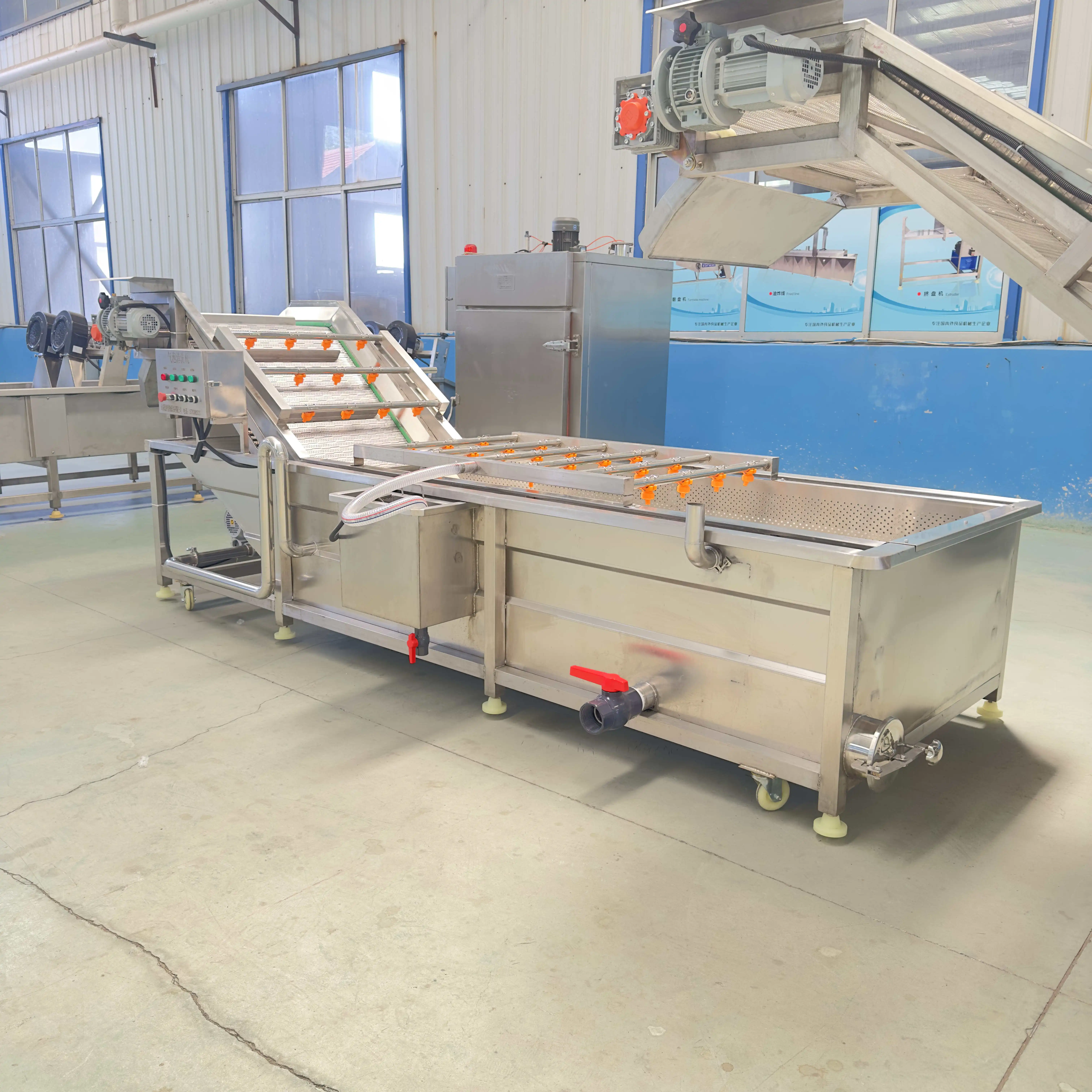 Industrial Commercial Fruit And Vegetable Bubble Washing Cleaning Machine Food Processing Machinery