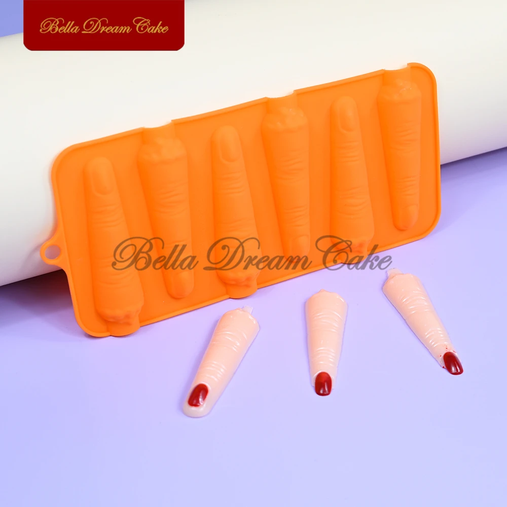 3D cadılar bayramı parmak tasarım silikon çikolata kalıp DIY şeker sakızlı tatlı mus kalıp kek dekorasyon araçları mutfak Bakeware