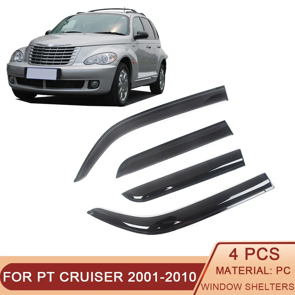 

For Chrysler PT Cruiser 2001 2002 2003 2004 2005 2006 2007 2008 2009 2010 Auto Car Side Window Visor Guard Vent Awnings Shelters