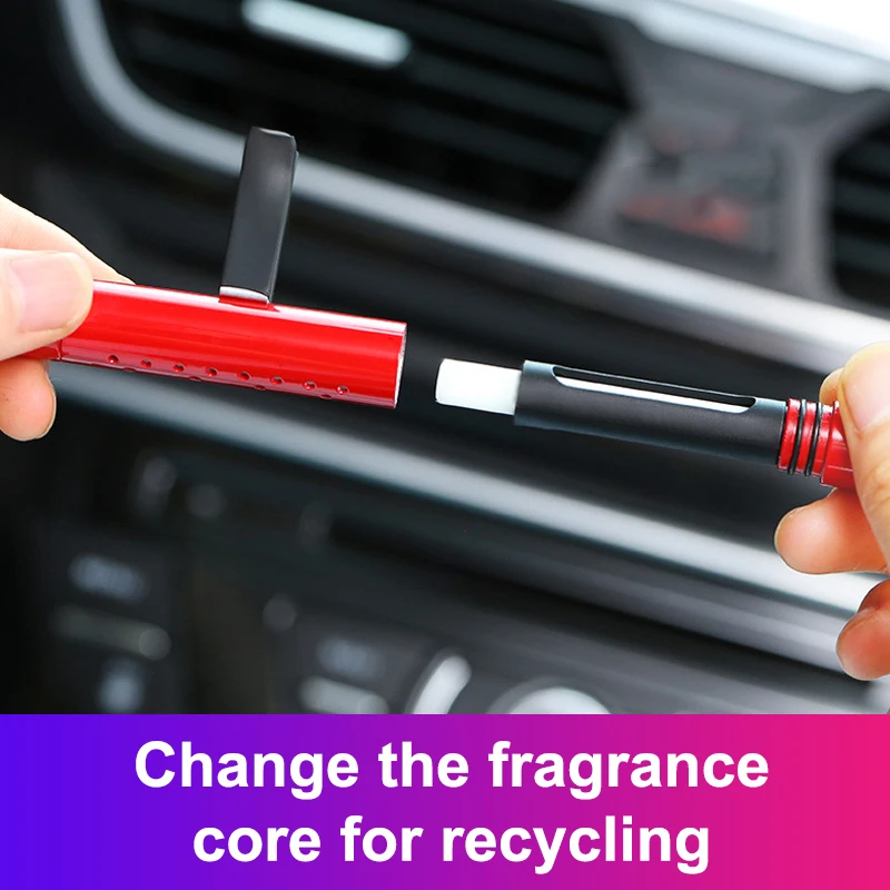NEW Car Fragrance Air Freshener Smell Aromatherapy Clip Exhaust Vent 5pcs Refill Sticks Auto Interior Accessorie