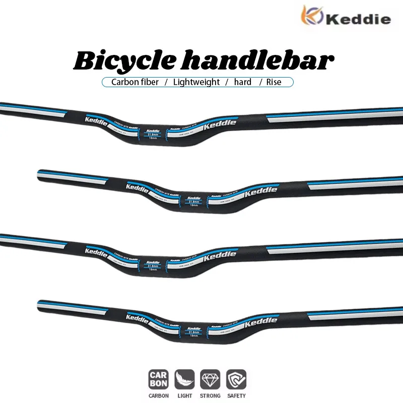 

KEDDIE Carbon Fiber Rise Bike Stem 31.8mm High-Strength 600-780mm MTB Bicycle Accessory