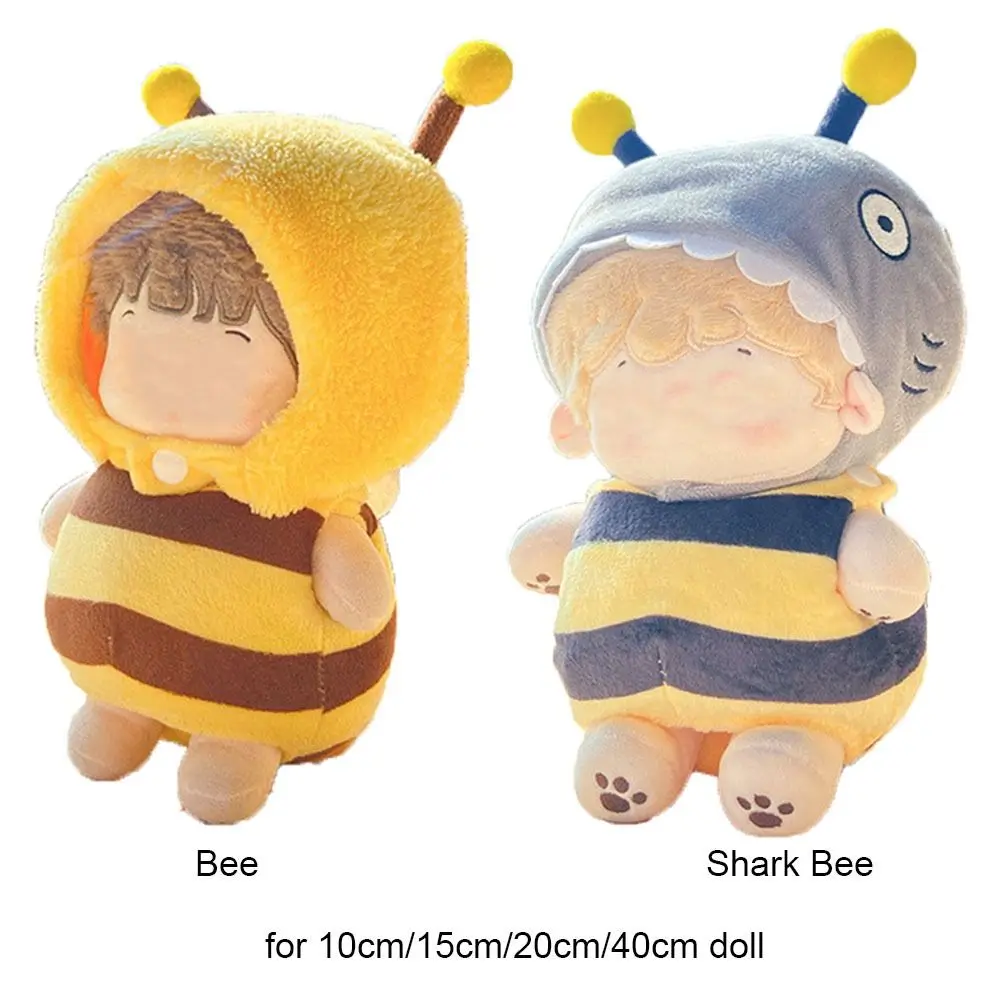 Vêtements de poupée 10cm/15cm/20cm/40cm, accessoires de remplacement, tenue d'abeille de dessin animé, combinaison à langer, jeu de dressing, maison de jeu