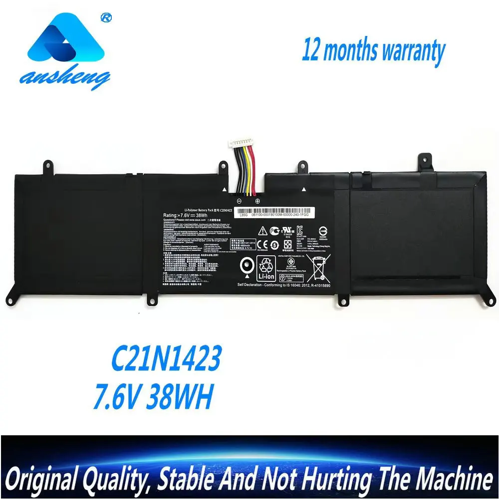 

7.6V 38WH C21N1423 Laptop Battery For Asus X302L X302LJ X302LA R301LA F302LJ F302U X302LJ-R4073/R4036H