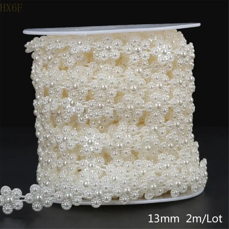 HX6F Pearls Beads String Chain 13mm Artificial Pearls Garland String for Party Home