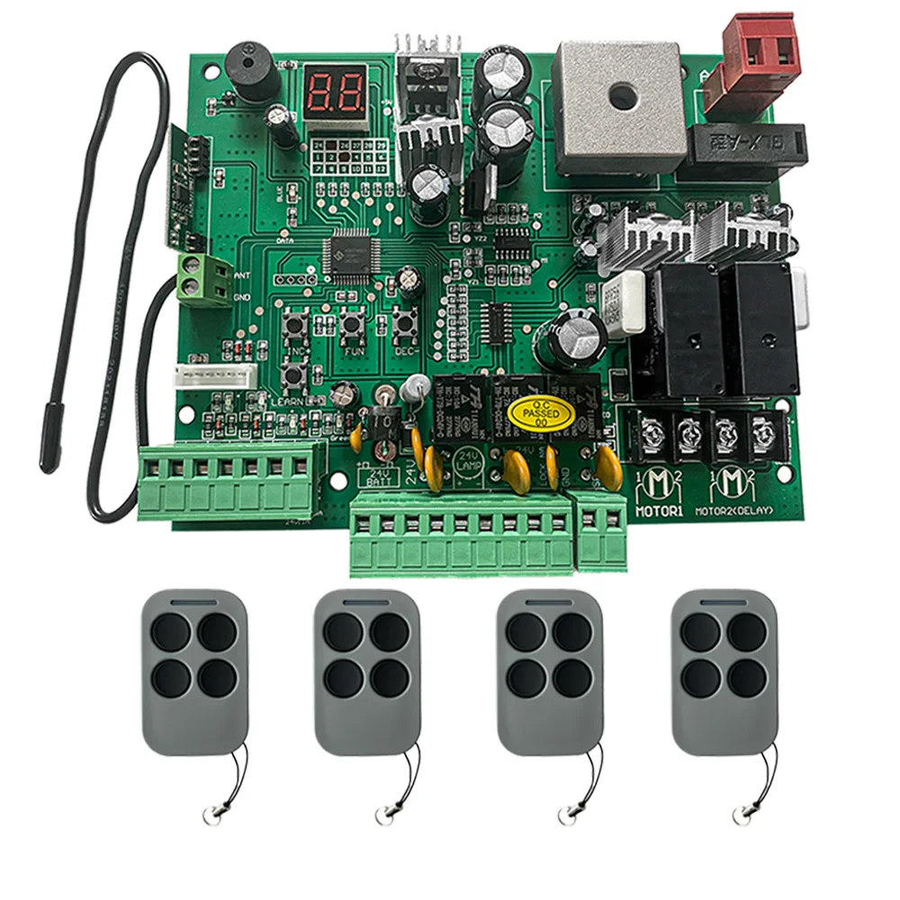 DC 24V PCB Control Board Electric Gate Swing Gate Auto Gate Door Opener 433mhz Remote Control