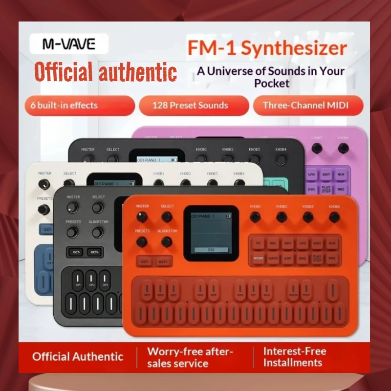 In Stock M-Vave Fm1 Mini Portable Synthesizer Fm Outdoor Arranger Midi Keyboard Pocket Effect Processor Genuine Official Product