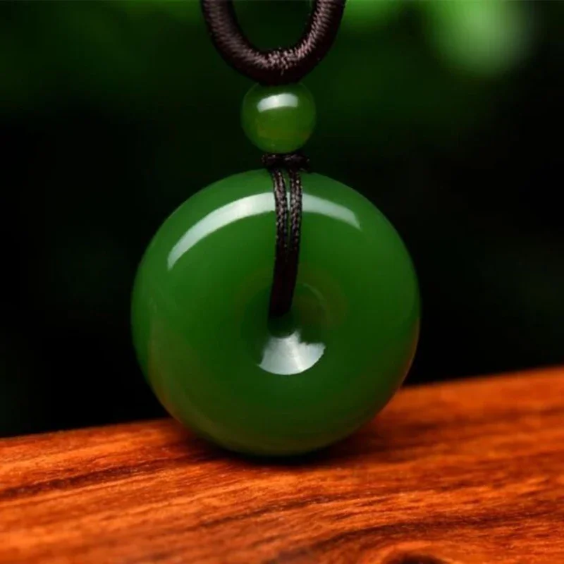 

Safety buckle pendant high imitation Hetian jade safety buckle outer Mongolian jewelry safety buckle jade pendant