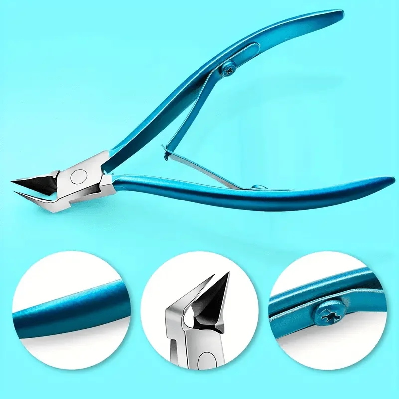 Professional Nail Scissors Stainless Steel Cuticle Nippers Dead Light Beige Remover Toe Nail ClippersManicure Tools