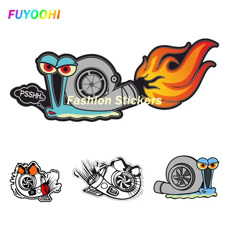 

FUYOOHI Funny Sticker Car Turbine Snail Sticker Waterproof Vinyl Decal Car Accessories Decor Pegatinas Para Coche Car Sticker