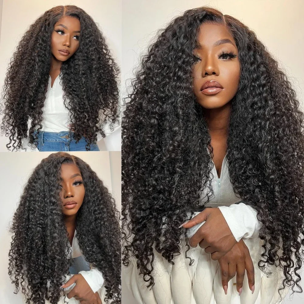 Paquets bouclés birmans cheveux humains vague profonde paquets de cheveux bruts 100% non transformés Double trame Extensions de cheveux armure cheveux bruts