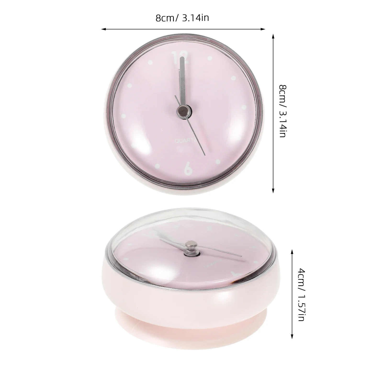 

Waterproof Bathroom Wall Clock Plastic Silicone Resistant Easy Install Shower Glass Kitchen Window Laundry Spa Operated