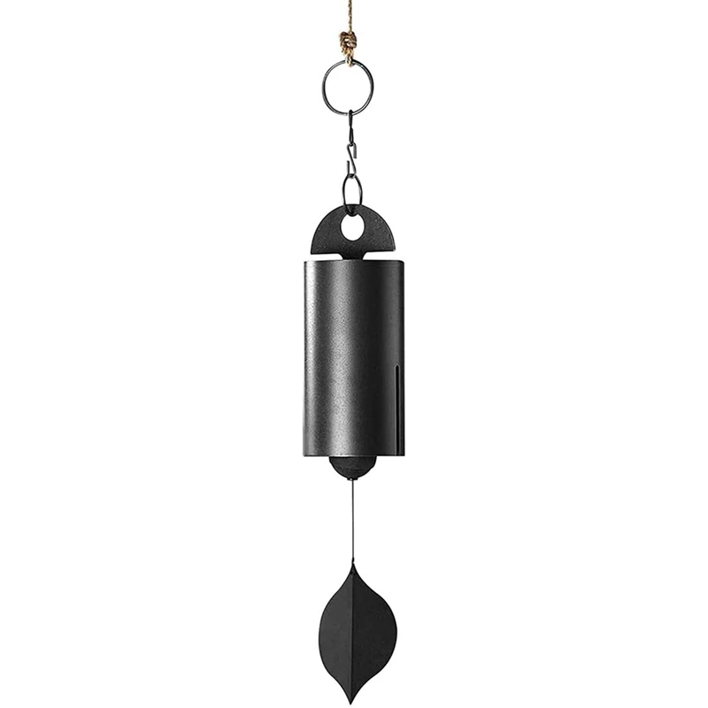 Deep Resonance Serenity Bell Windchime - Metal Hanging Wind Chime Handcrafted Steel Bell, Plays Beautifully in the Wind