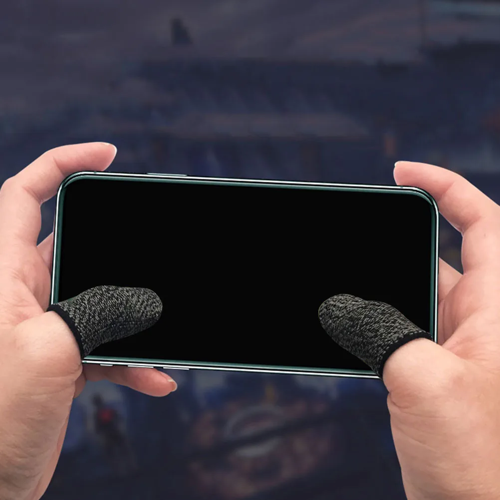 

8Pairs Anti-Slip Finger Covers Sweat-Resistant Breathable Game Finger Sleeves for Mobile Touchscreen Playing Thumb Sleeve