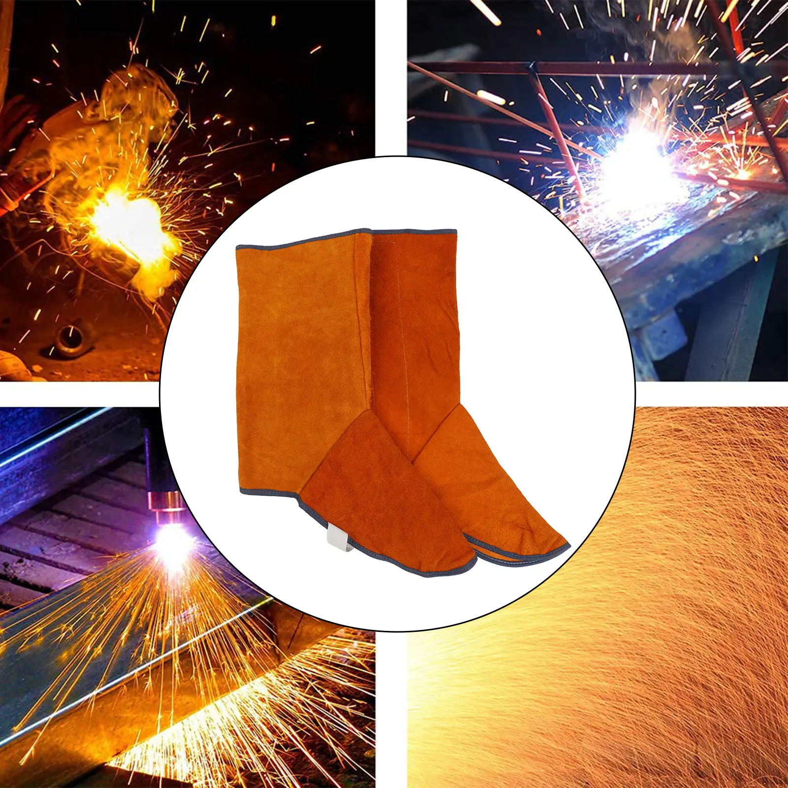 

Anti Spark Leather Covers Foot Protection Protective Covers 500 Degrees Temperature Tolerance Versatile Use Applications