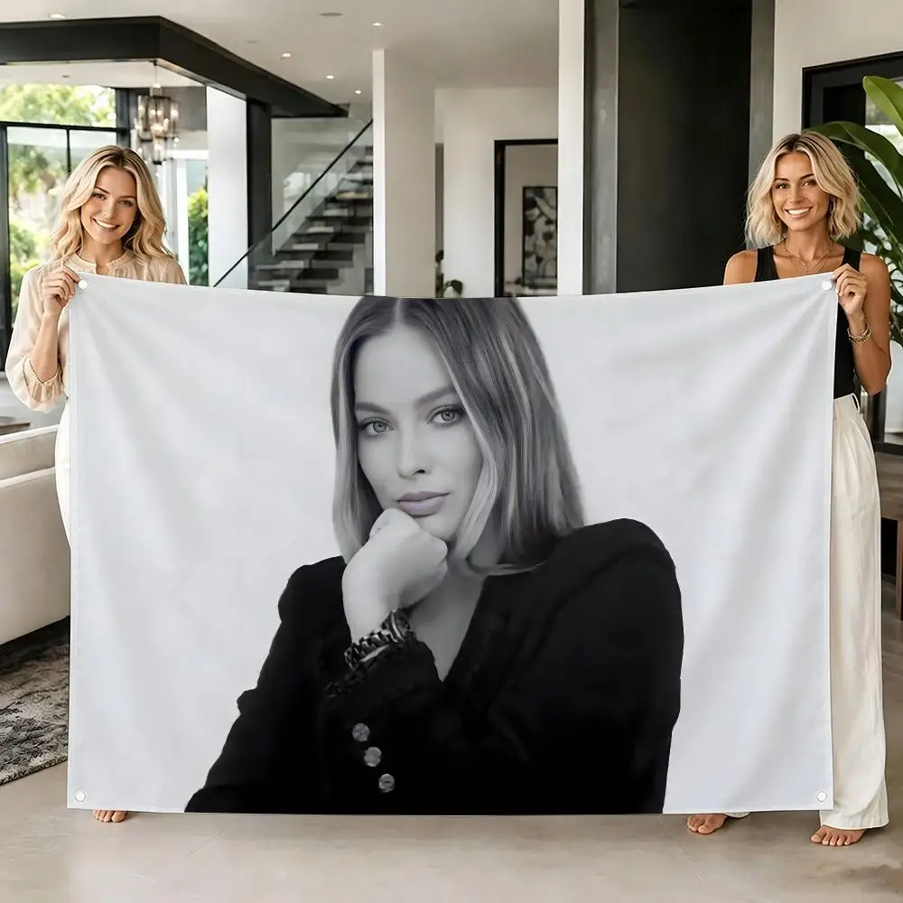 superstar M-Margot Robbie Flags Tapestry Creative Pattern Photo Living Room Wall Art Party Outdoor Decor