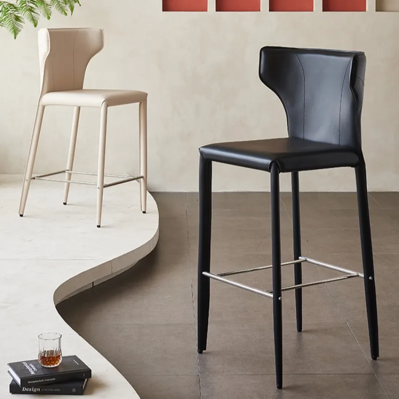 

/Nordic Designer Bar Chairs Reception Vanity Minimalist Creative Bar Stools Apartment Fashion Sillas Altas Para Barra Furniture