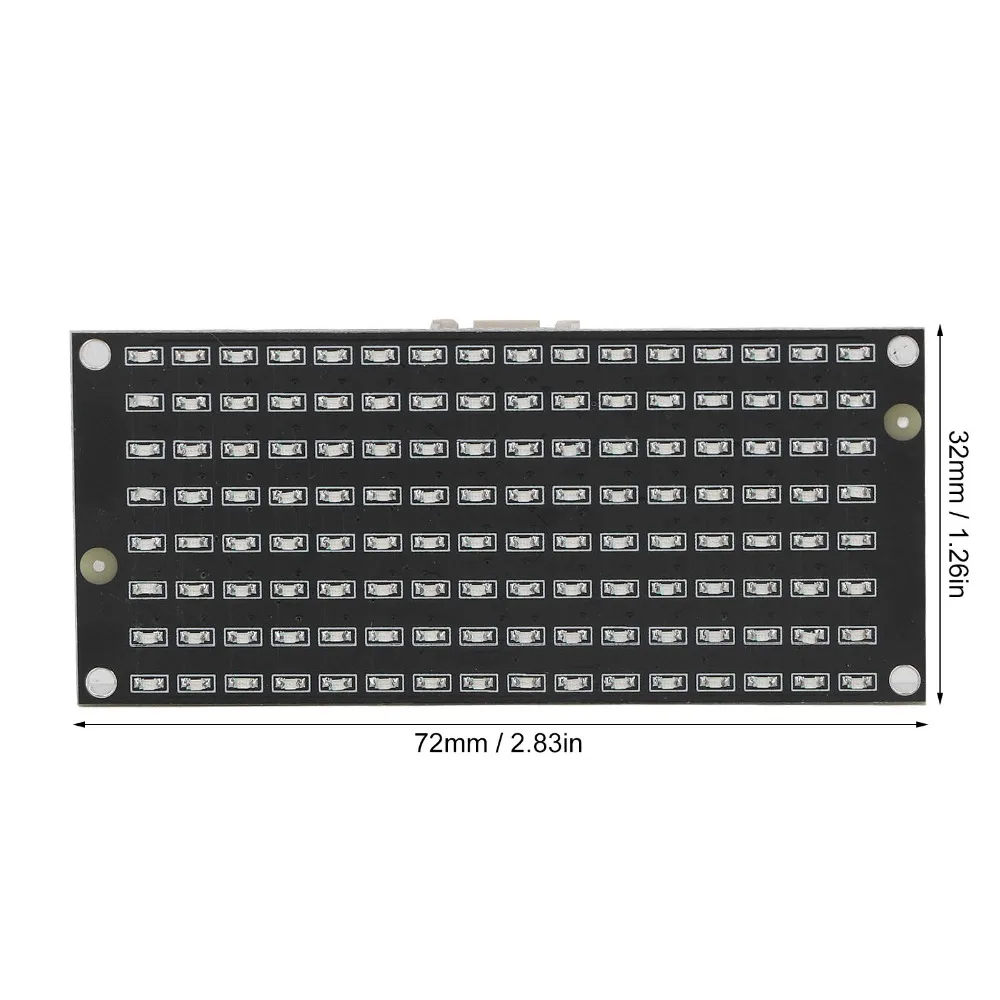 AIP1640 Chip LED Display Module DC3.3‑5V 128pcs Beads LED Control Module 8x16 Panel IC2 Communication Single Board Computers