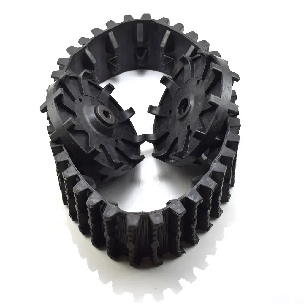 18T Rubber Track Drive Go Karting Electric Snow Muddy Blower Snowmobile Caterpillar Four Wheel Rubber Tracks Kids ATV UTV SUV