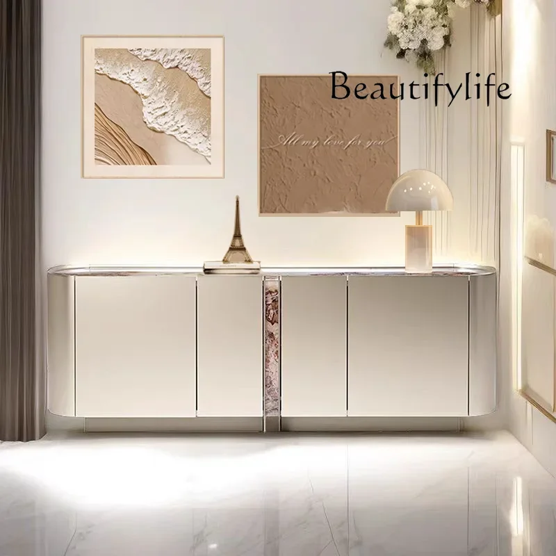 BJ Italian Light Luxury Dining Side Cabinet Modern Simple Decorative Cabinet Living Room Entrance Cabinet Villa Furniture