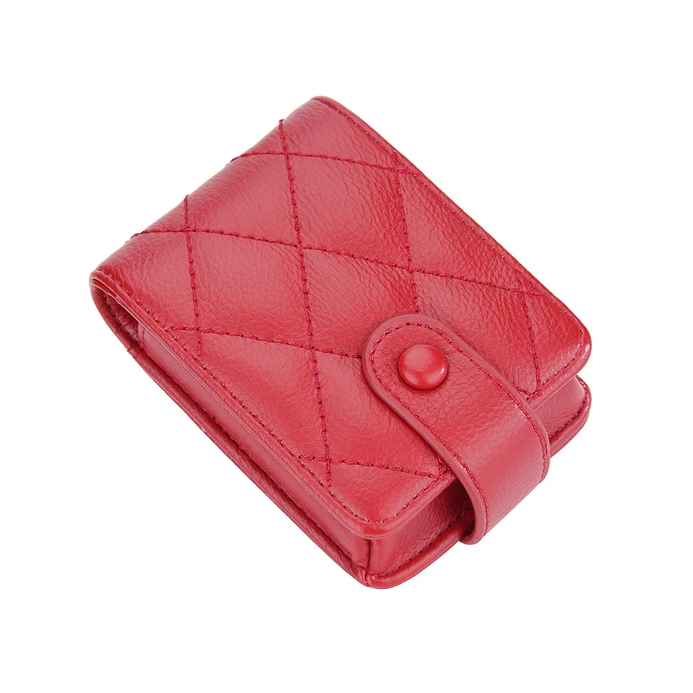 Cartera corta de cuero PU para mujer, bolso de maquillaje con cremallera, monedero sólido de alta calidad, multitarjeta, paquete de bits