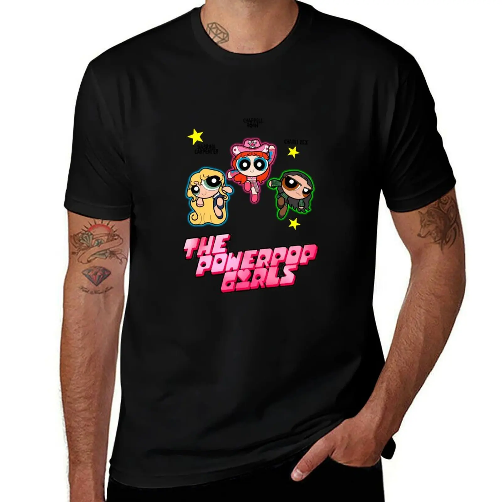 

The Powerpop Girls Music Gift | T-Shirt blacks funny meme t-shirts cotton graphic tees plain black t shirts men