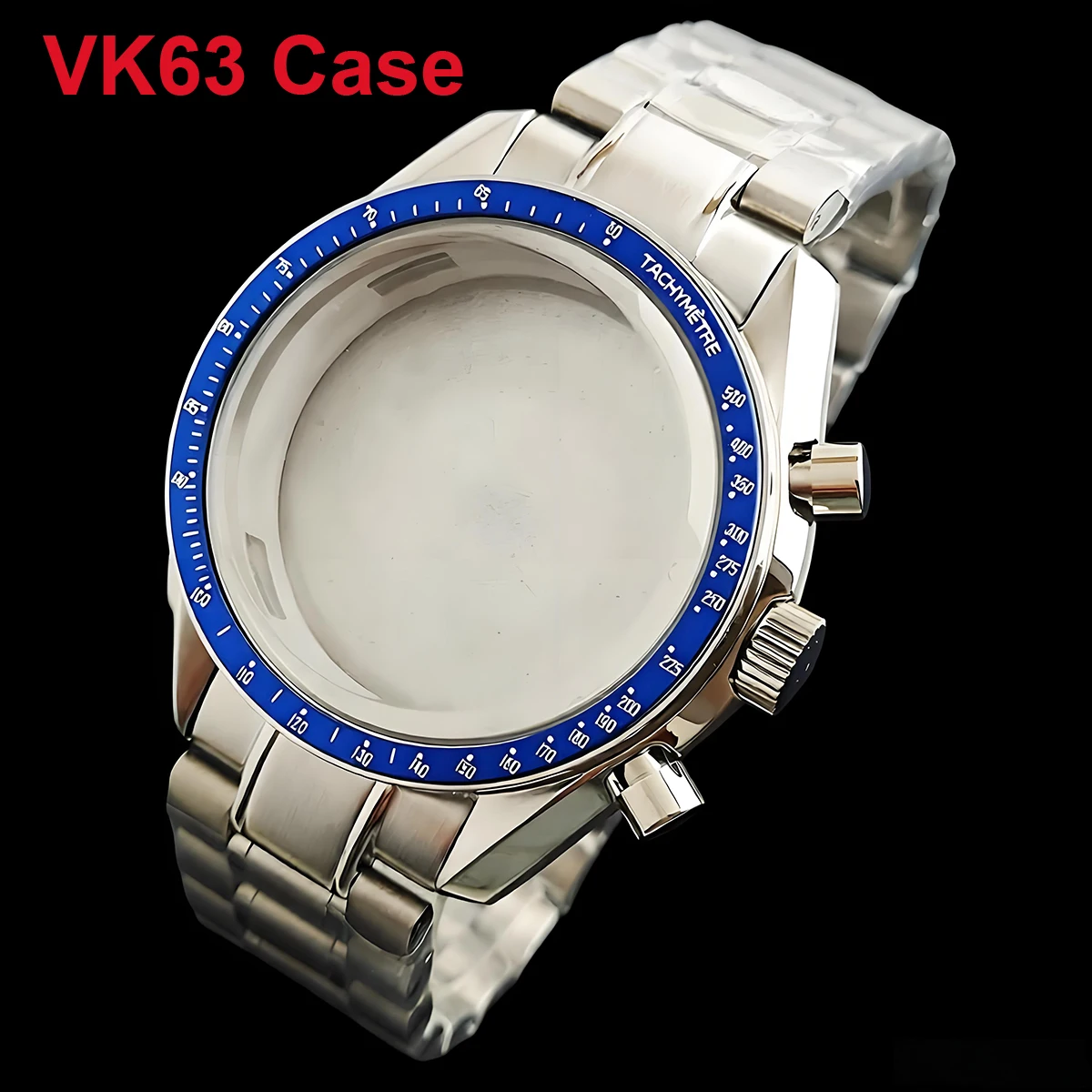 

VK63 Case Watch Case Men's Watch 39mm Stainless Steel Case Aleck Glass VK63/64 Movement Watch Accessories