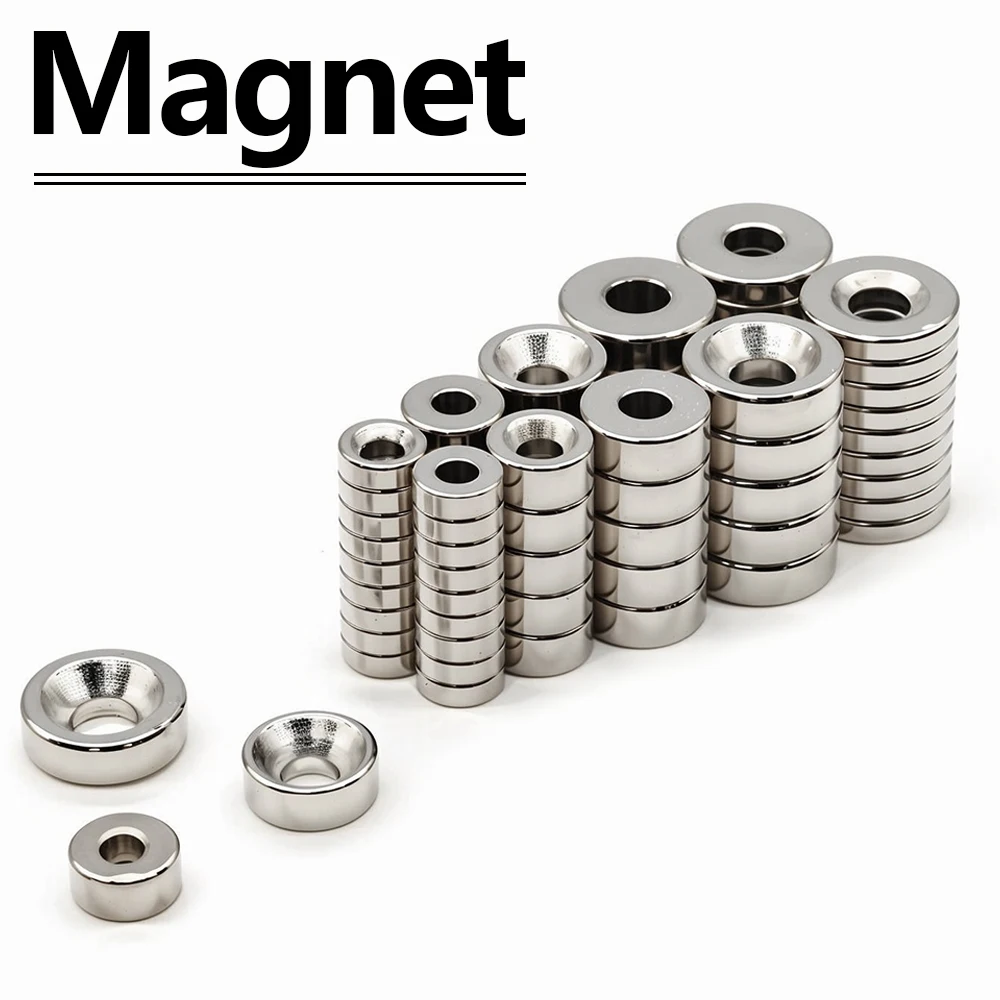 Super Powerful Round Magnet with holes Neodymium Magnet NdfeB N35 Strong Permanent Magnetic imanes Refrigerator DIY