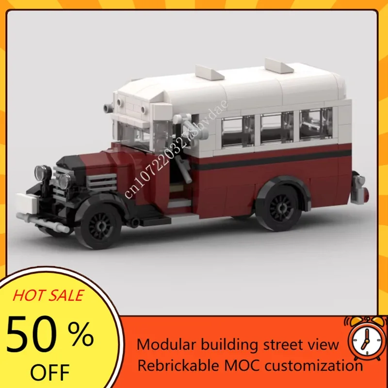 275PCS MOC Speed Champions 1935 DIAMOND-T BUS Model Building Blocks Technology Bricks DIY Creative Assembly Kids Toys Gifts