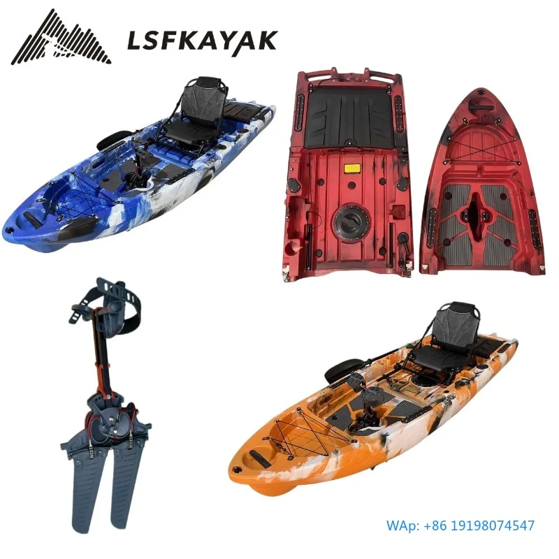 

2025 New 2.8 2.75 Meter Modular Angle Kayak Detachable Propeller FIN Pedal Kayak Fishing Boat for One Person HDPE