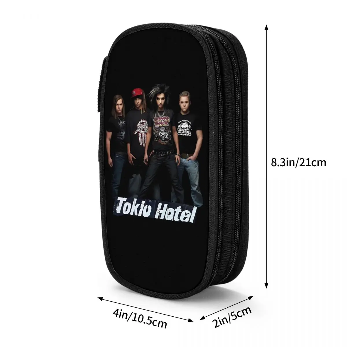 Tokio Hotel Pencil Case Singer Music Cool Large Pencil Pouch Students Canvas Lovely School Pencil Cases Pattern Stationery