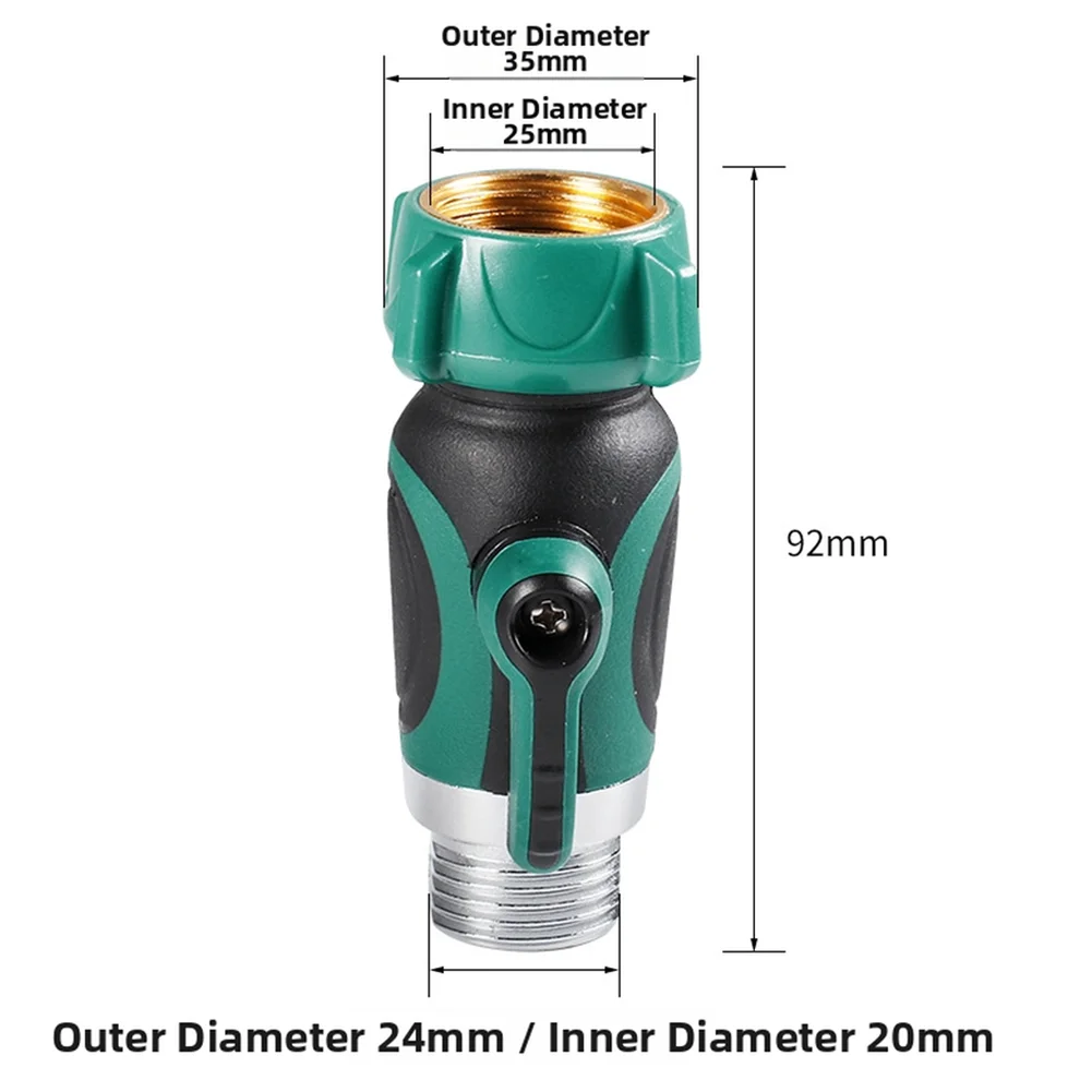 Zinc Alloy Valve 3 4 Ball Valve Compatible With Standard Hoses Robust Metal Construction High Pressure Resistant