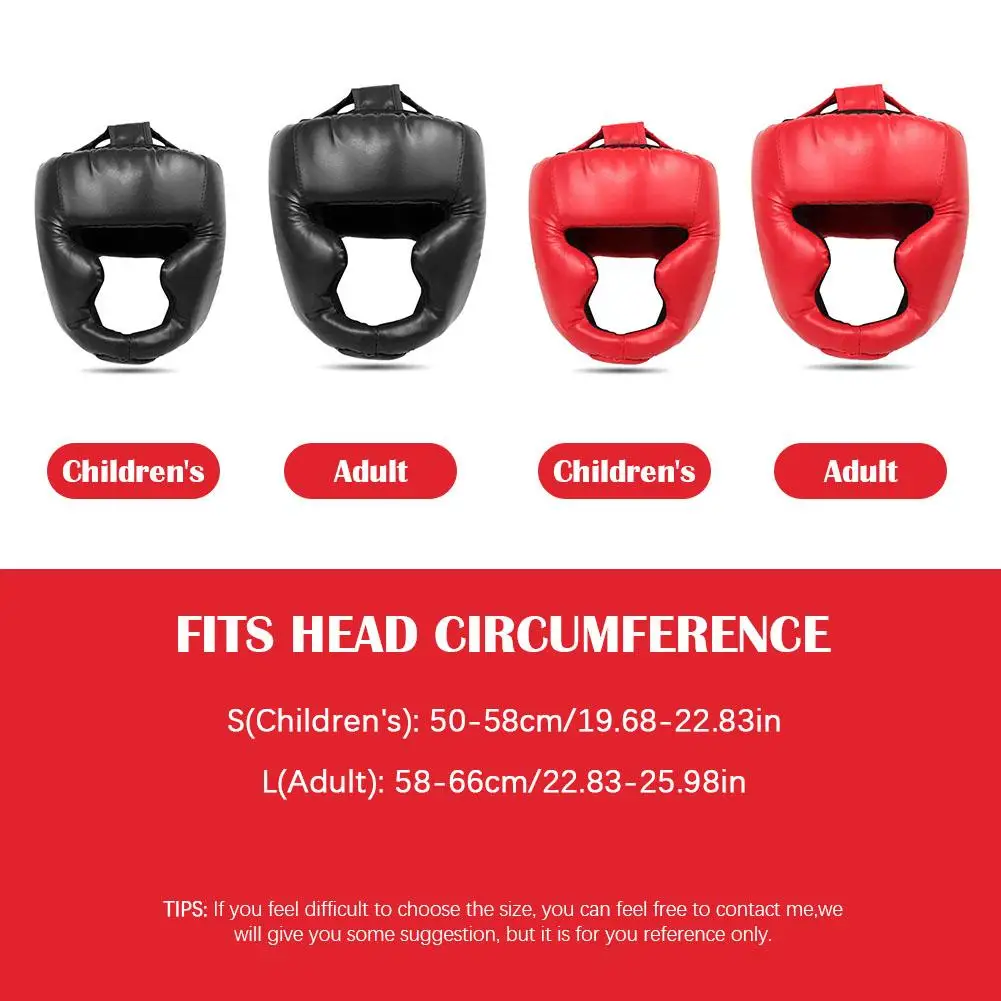 Full-covered Pu Boxing Helmet Kids Adults Muay Thai Training Sparring Boxing Headgear Gym Equipment Taekwondo Head Guard