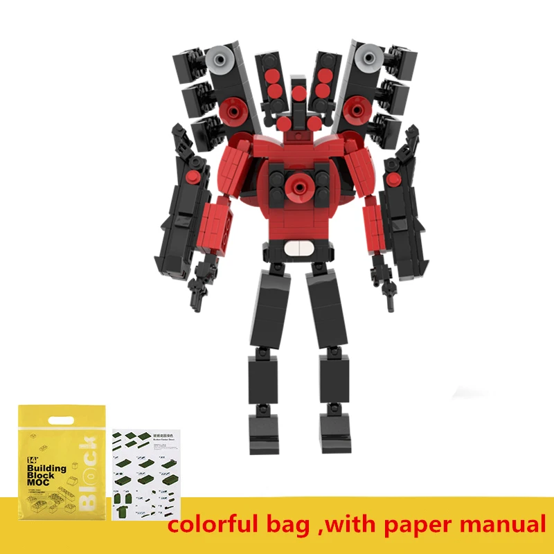 407 قطعة/المجموعة جديد Skibidi المرحاض تحديث المتكلم رجل اللبنات DIY تيتان Mecha MOC الطوب نموذج لعب للأطفال هدايا عيد الميلاد