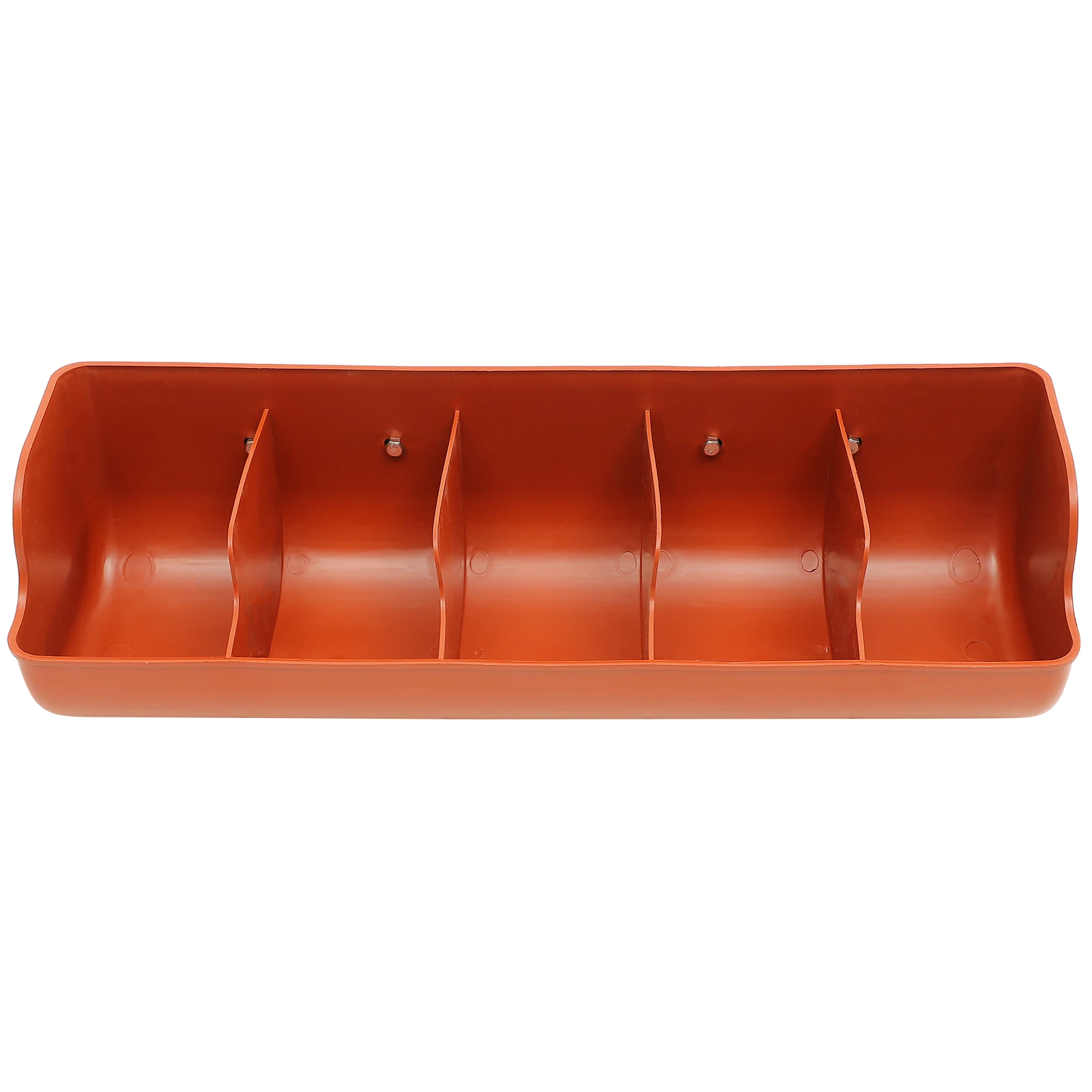 

1pcs Piglet Feeding Trough 5-holes Orange Color Practical Groove for Pigs Farm Supply Livestock Water Food Dispenser