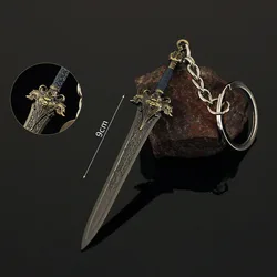 9cm Mini Weapon sword Model Keychain Model Jewelry Weapon Metal Pendant Key Chain Chaveiro Bag Car Key Holders Gift For Kids Men
